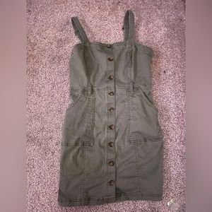 Army Green Denim Dress